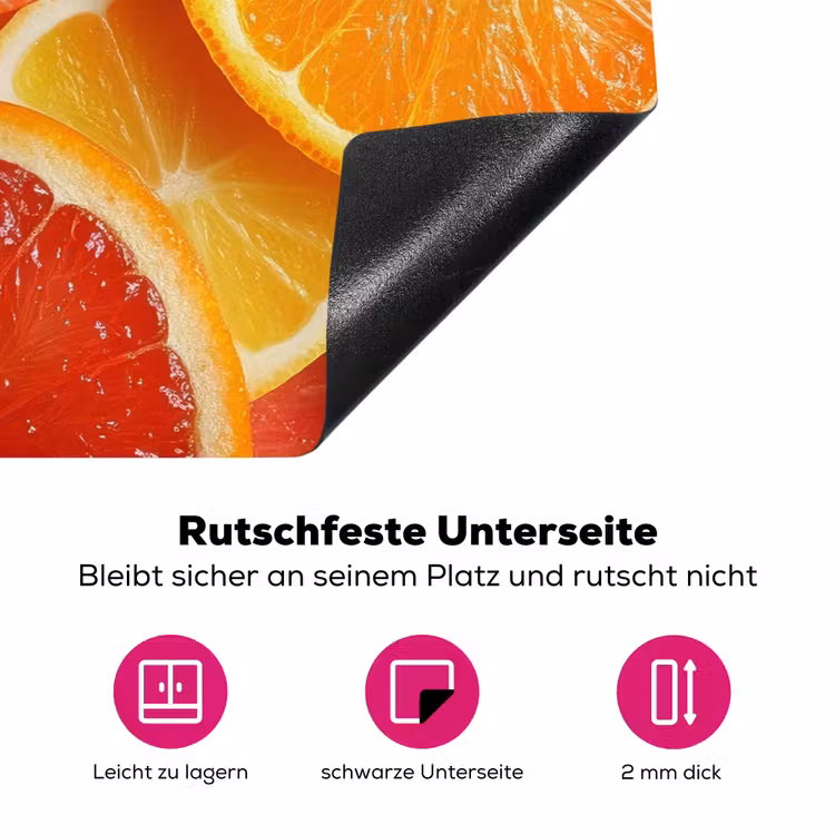 Fruit - Kleurrijk - Close up Inductie beschermer vinyl 3mm klein -zzzzzzz-lf-onderkant