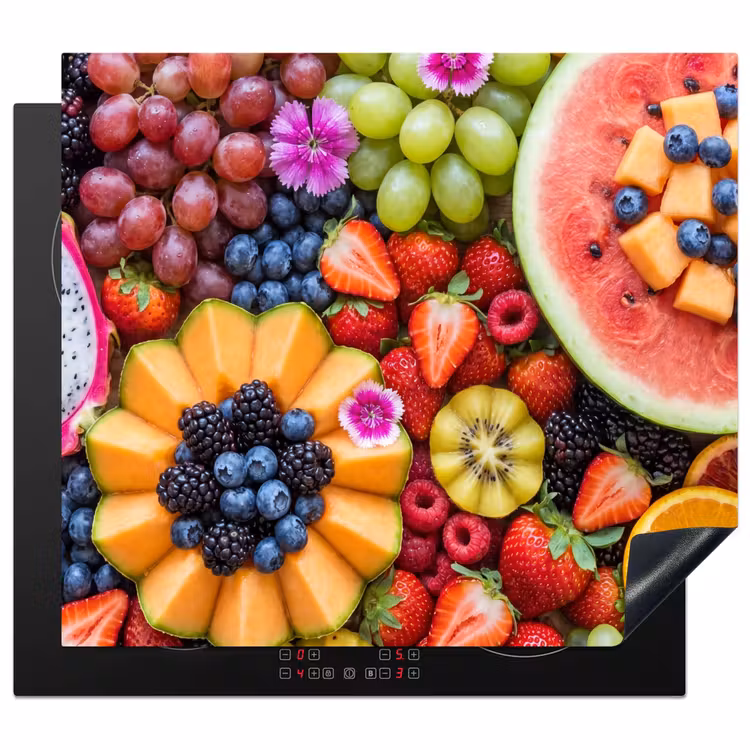 Fruit - Vers - Variatie - Eten - Kleurrijk Inductie beschermer vinyl 3mm middel -3d