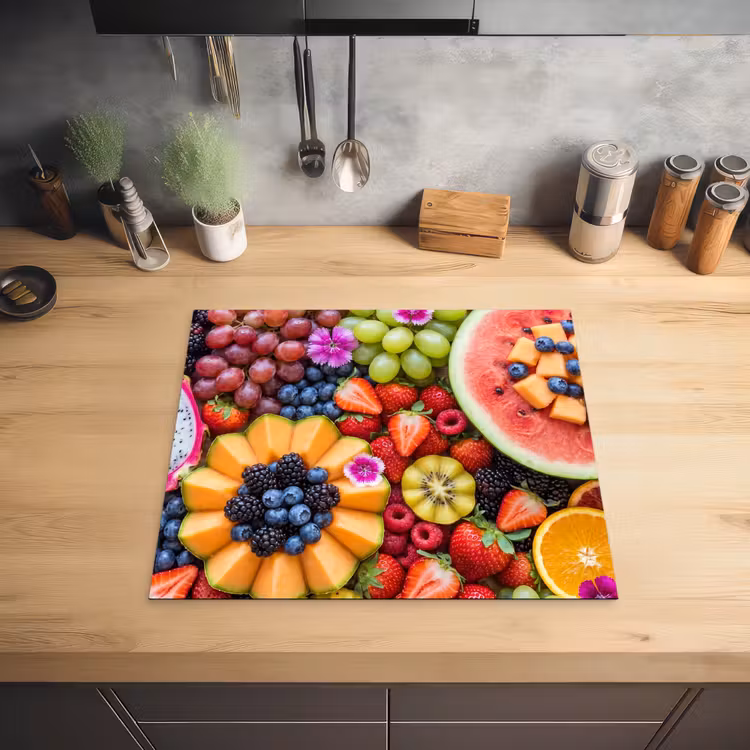 Fruit - Vers - Variatie - Eten - Kleurrijk Inductie beschermer vinyl 3mm middel -sfeer5