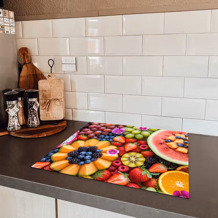 Fruit - Vers - Variatie - Eten - Kleurrijk Inductie beschermer vinyl 3mm middel -sfeer3
