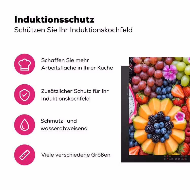 Fruit - Vers - Variatie - Eten - Kleurrijk Inductie beschermer vinyl 3mm middel -zzzzzzz-lf-ups