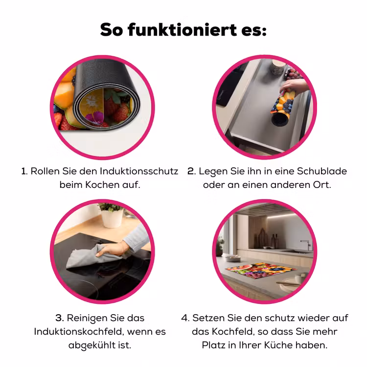Fruit - Vers - Variatie - Eten - Kleurrijk Inductie beschermer vinyl 3mm middel -zzzzzzz-lf-werking