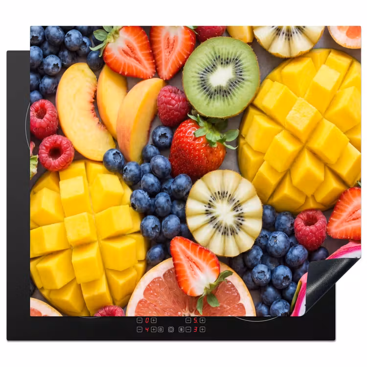 Fruit - Versneden - Kleurrijk - Eten - Gezond Inductie beschermer vinyl 3mm middel -3d