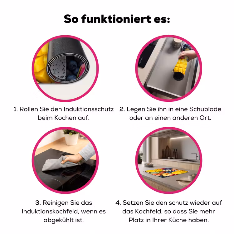 Fruit - Versneden - Kleurrijk - Eten - Gezond Inductie beschermer vinyl 3mm middel -zzzzzzz-lf-werking