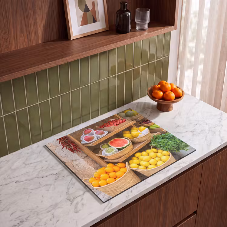 Herdabdeckplatte - Obst – Markt – Frisch - Fruit - Markt - Vers Inductie beschermer vinyl 3mm middel