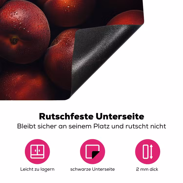 Fruit - Close up - Nectarines Inductie beschermer vinyl 3mm klein -zzzzzzz-lf-onderkant
