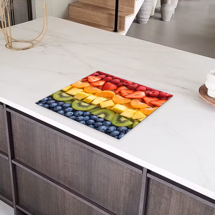 Fruit - Regenboog - Gezond - Kleurrijk Inductie beschermer vinyl 3mm middel -sfeer8