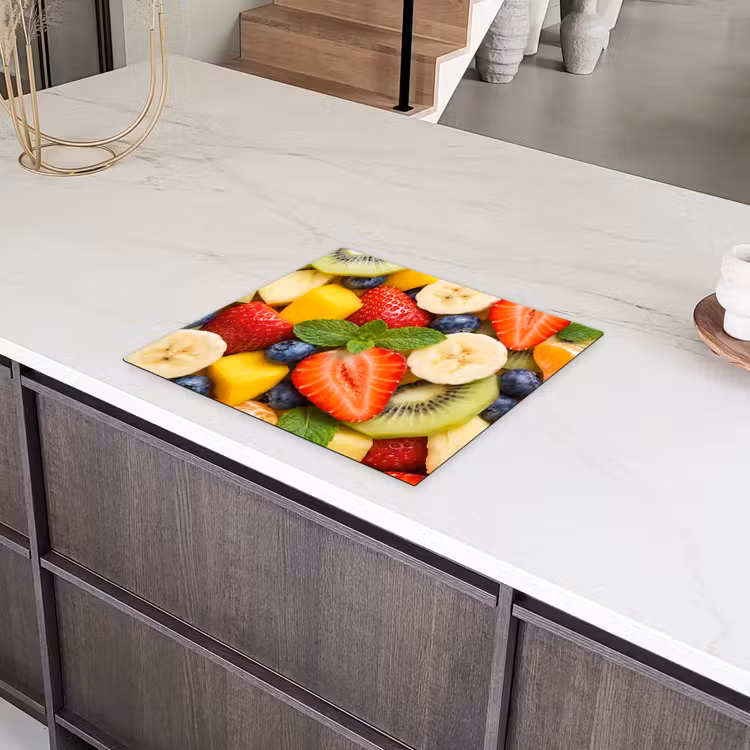 Fruit - Plakjes - Eten - Kleurrijk Inductie beschermer vinyl 3mm middel -sfeer8