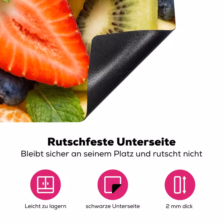 Fruit - Plakjes - Eten - Kleurrijk Inductie beschermer vinyl 3mm middel -zzzzzzz-lf-onderkant