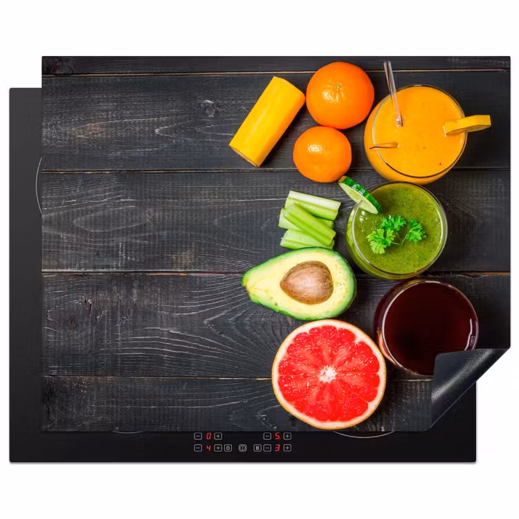 Fruit - Smoothie - Industrieel - Zomer Inductie beschermer vinyl 3mm groot -3d