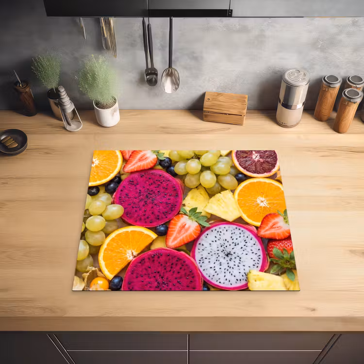 Fruit - Assortiment - Kleurrijk - Gezondheid Inductie beschermer vinyl 3mm middel -sfeer5