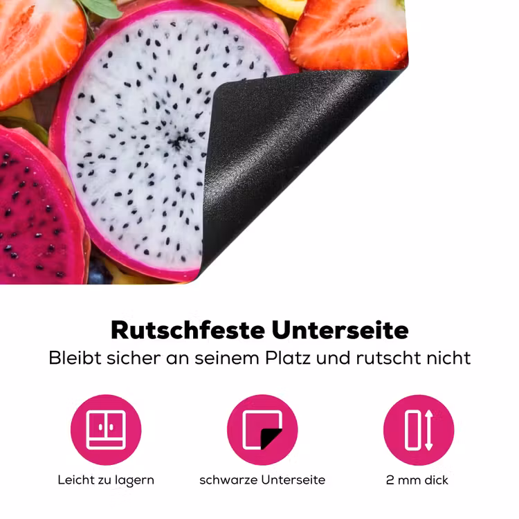 Fruit - Assortiment - Kleurrijk - Gezondheid Inductie beschermer vinyl 3mm middel -zzzzzzz-lf-onderkant