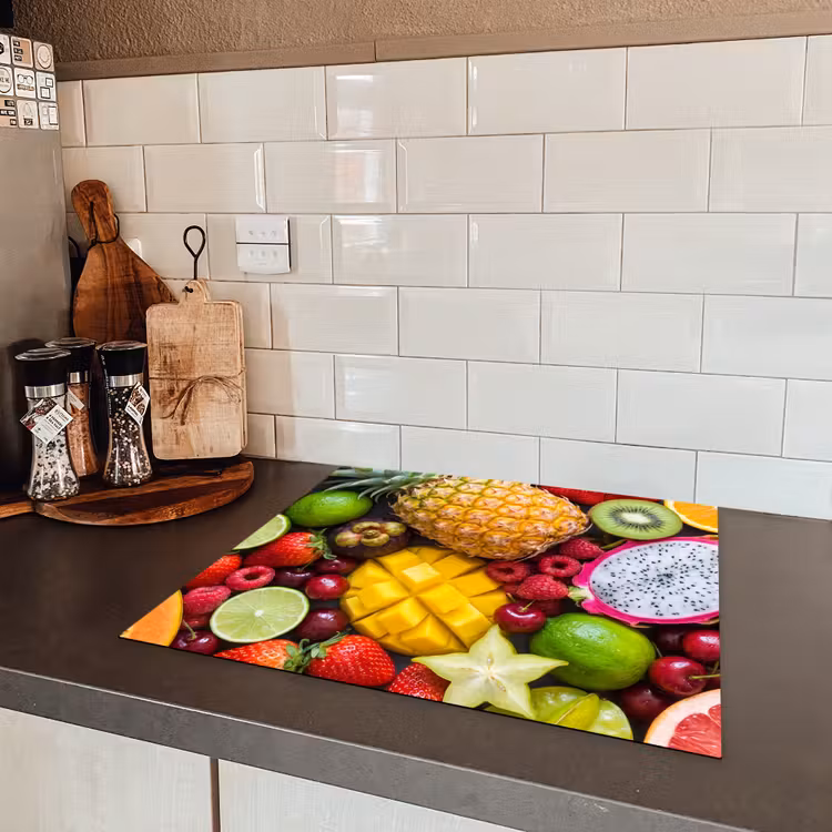 Fruit - Assortiment - Vers - Gezond - Kleurrijk Inductie beschermer vinyl 3mm middel -sfeer3