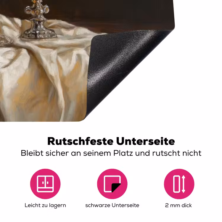 Fruit - Stilleven - Wijn - Kaars Inductie beschermer vinyl 3mm klein -zzzzzzz-lf-onderkant