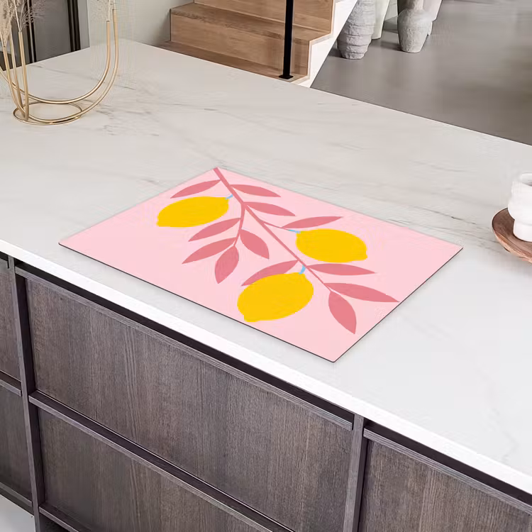 Fruit - Tak - Natuur - Abstract - Roze Inductie beschermer vinyl 3mm klein -sfeer8