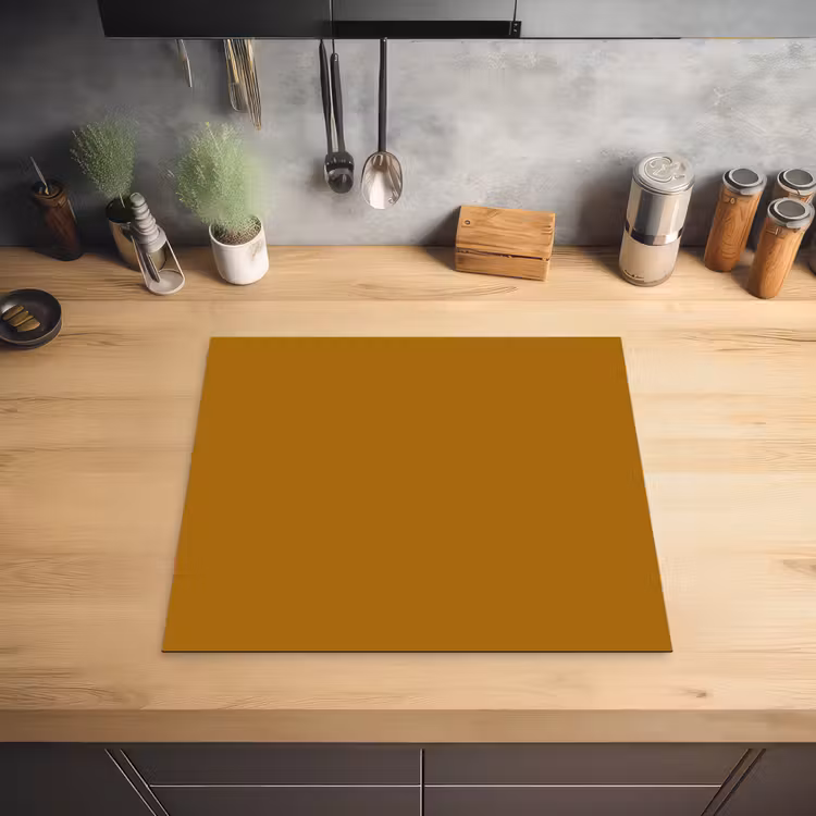 Ocre - Gold - Geel Inductie beschermer vinyl 3mm middel 274 -sfeer5