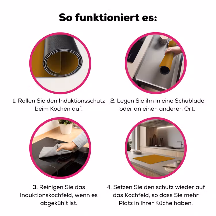 Ocre - Gold - Geel Inductie beschermer vinyl 3mm middel 274 -zzzzzzz-lf-werking