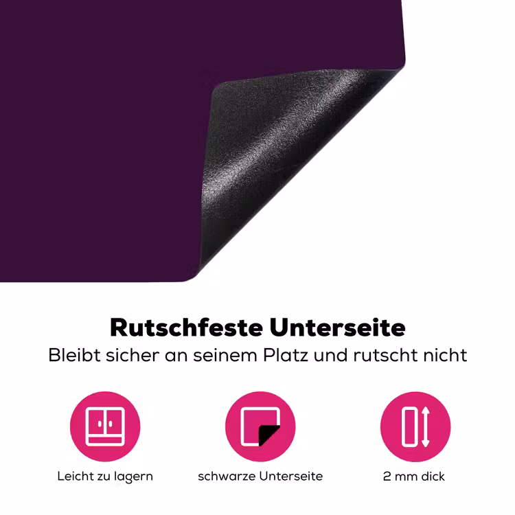 Oh hi - Paars - Cursief Inductie beschermer vinyl 3mm klein -zzzzzzz-lf-onderkant