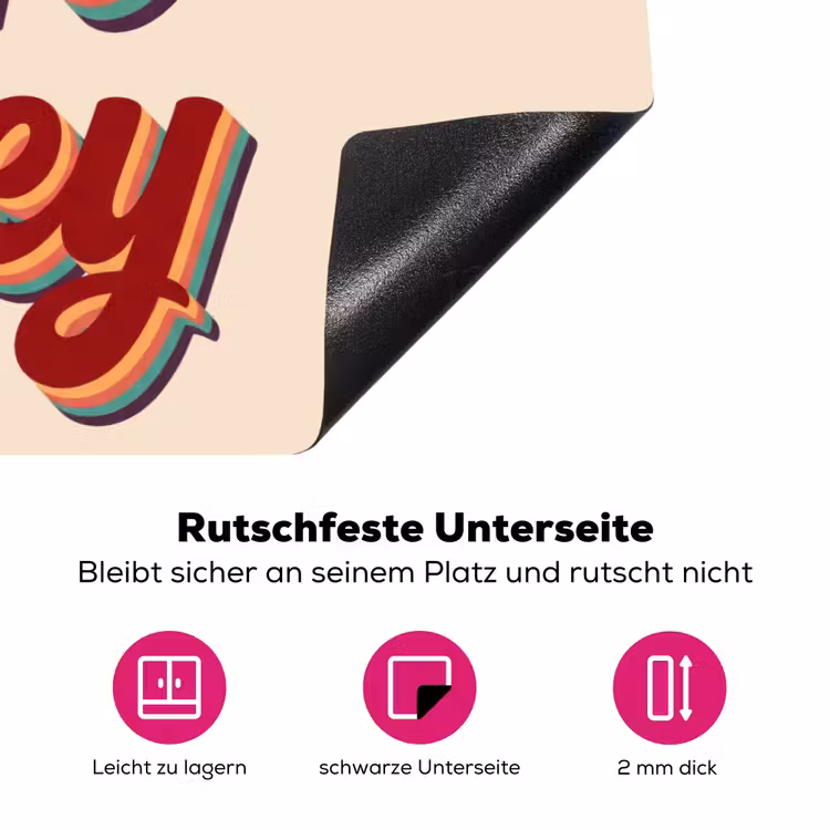 Oh honey - Rood - Schaduw Inductie beschermer vinyl 3mm klein -zzzzzzz-lf-onderkant