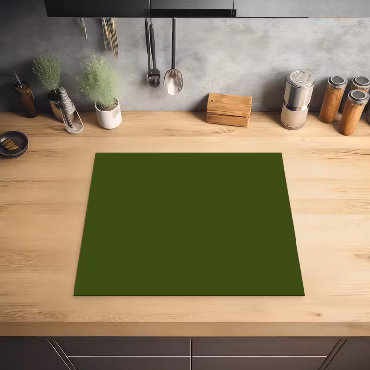 Olive - Drab - Groen Inductie beschermer vinyl 3mm middel 274 -sfeer5