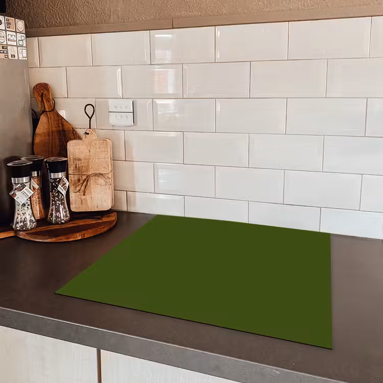 Olive - Drab - Groen Inductie beschermer vinyl 3mm middel 274 -sfeer3