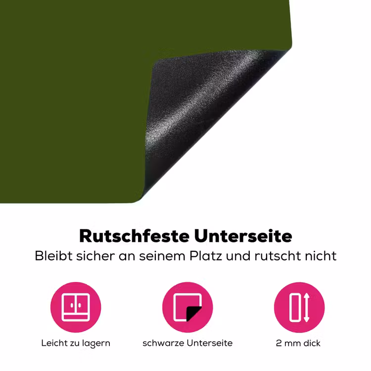 Olive - Drab - Groen Inductie beschermer vinyl 3mm middel 274 -zzzzzzz-lf-onderkant