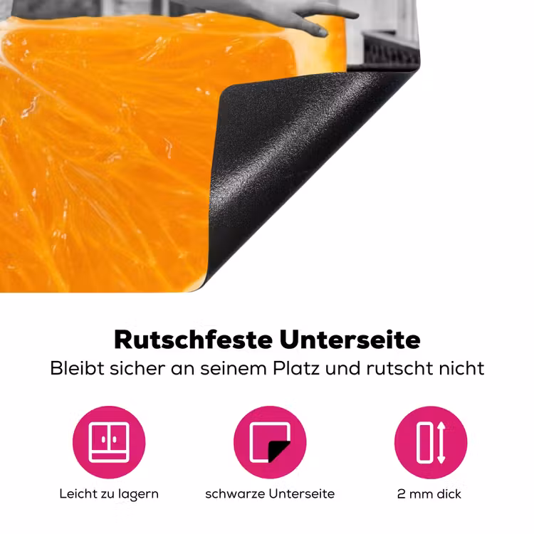Sinaasappel - Eiffeltoren - Vrouw Inductie beschermer vinyl 3mm klein -zzzzzzz-lf-onderkant