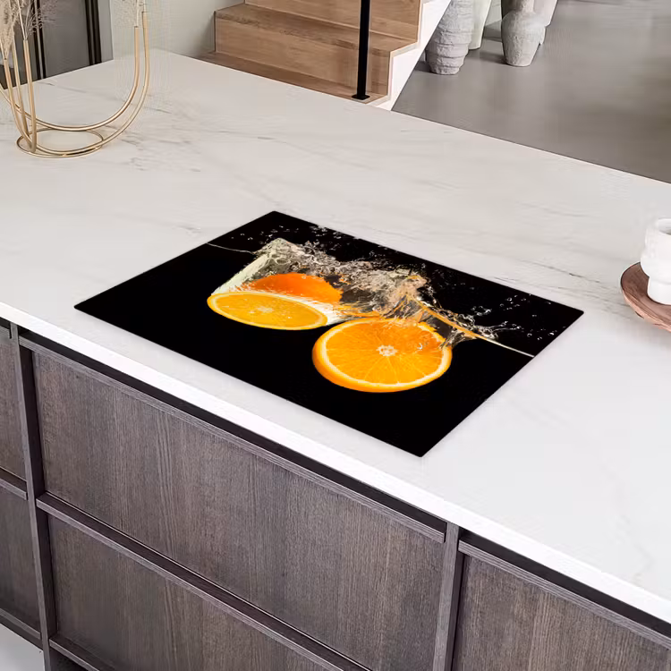 Sinaasappel Splash Symfonie Inductie beschermer vinyl 3mm klein -sfeer8