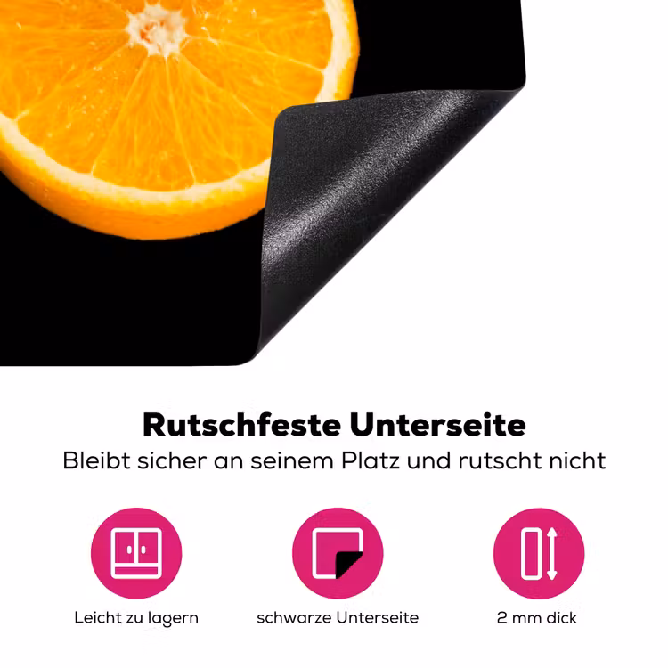 Sinaasappel Splash Symfonie Inductie beschermer vinyl 3mm klein -zzzzzzz-lf-onderkant
