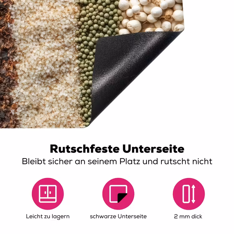 Banen - Verticaal - Kruiden - Variatie Inductie beschermer vinyl 3mm klein -zzzzzzz-lf-onderkant