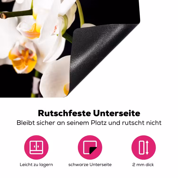 Orchidee - Bloemen - Planten - Botanisch Inductie beschermer vinyl 3mm klein -zzzzzzz-lf-onderkant
