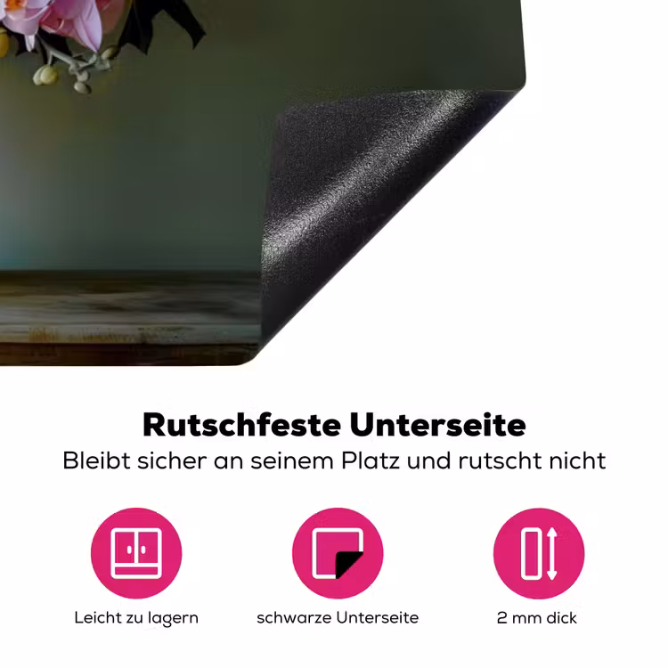 Orchidee - Boeket - Vaas - Bloemen Inductie beschermer vinyl 3mm klein -zzzzzzz-lf-onderkant