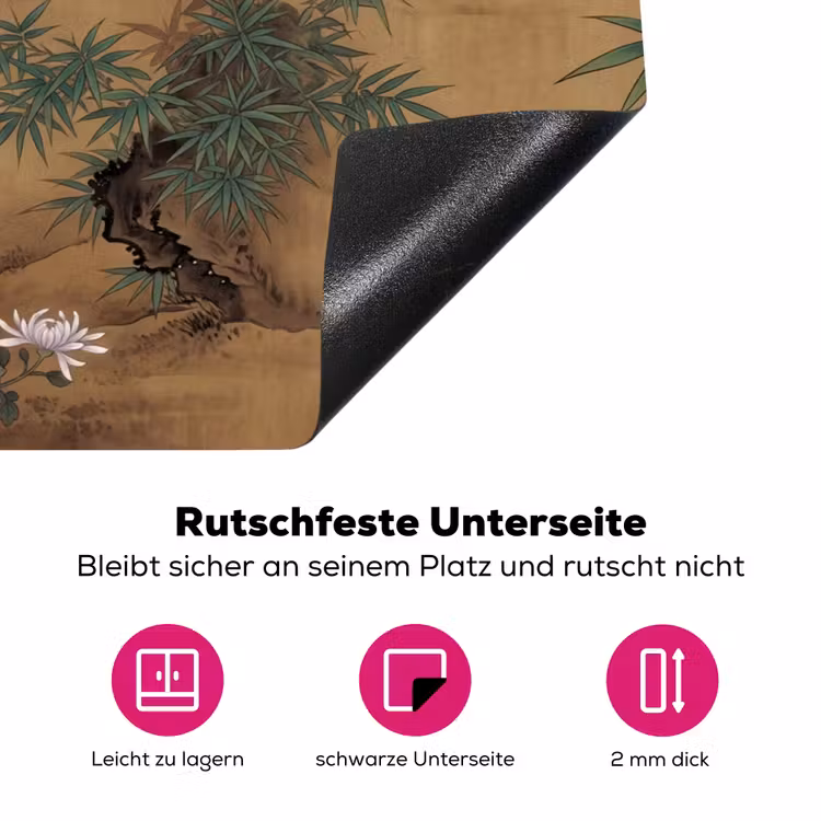 Oosters - Elegant - Kleurrijk Inductie beschermer vinyl 3mm klein -zzzzzzz-lf-onderkant