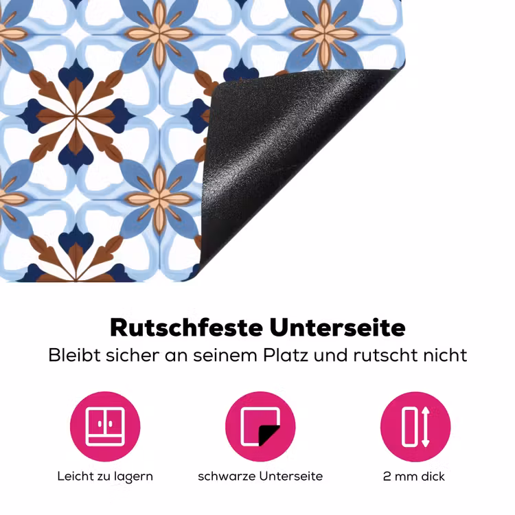 Ornament - Tegel - Kleurrijk Inductie beschermer vinyl 3mm klein 276 -zzzzzzz-lf-onderkant