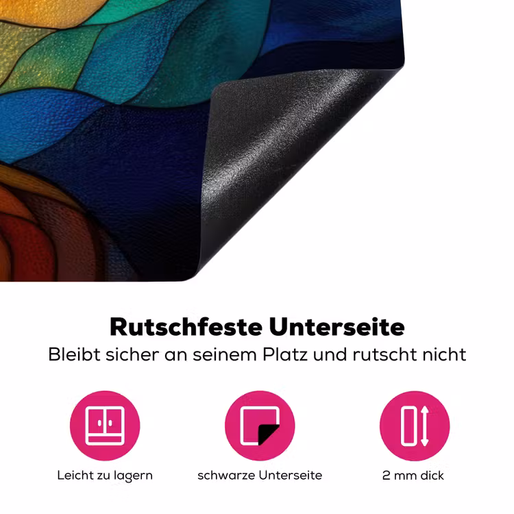Sierglas - Boom - Rood - Vlakken Inductie beschermer vinyl 3mm klein -zzzzzzz-lf-onderkant