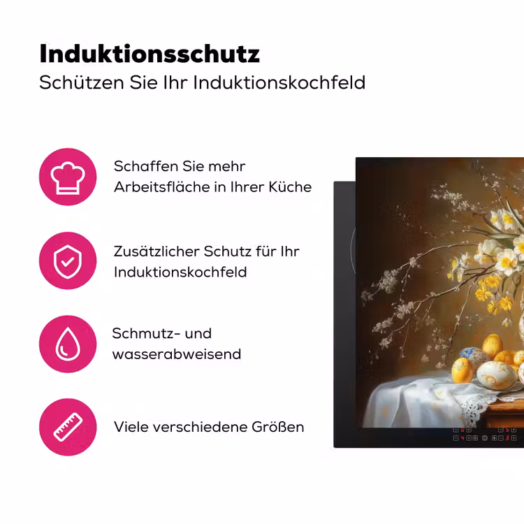 Paaseieren - Stilleven - Vaas Inductie beschermer vinyl 3mm klein -zzzzzzz-lf-ups