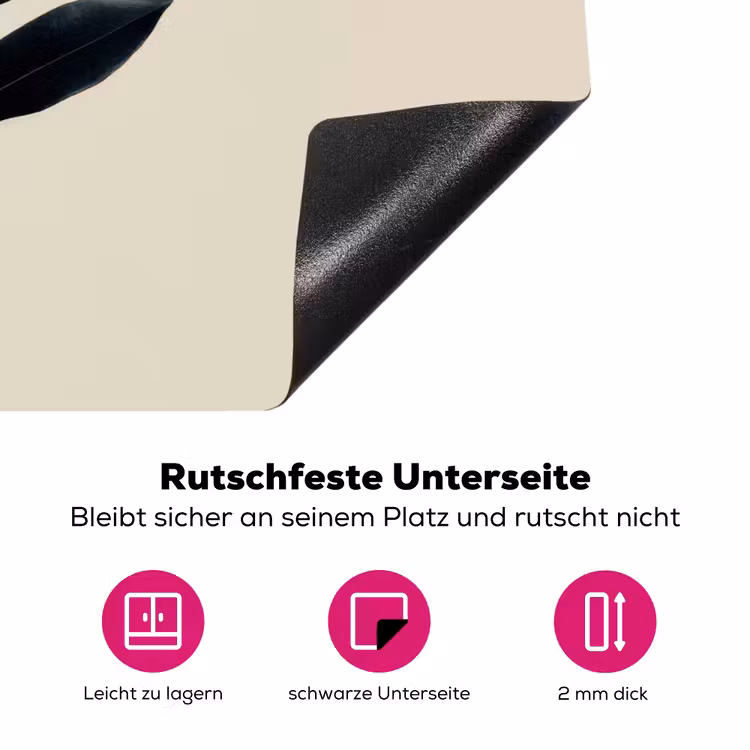 Ovaal - Olijfgroen - Simpel Inductie beschermer vinyl 3mm klein -zzzzzzz-lf-onderkant