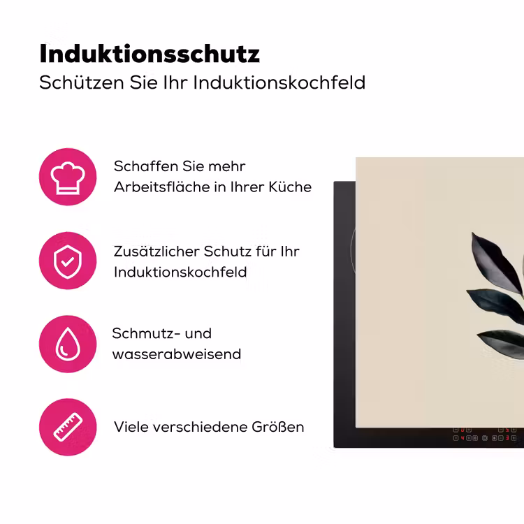 Ovaal - Olijfgroen - Simpel Inductie beschermer vinyl 3mm klein -zzzzzzz-lf-ups