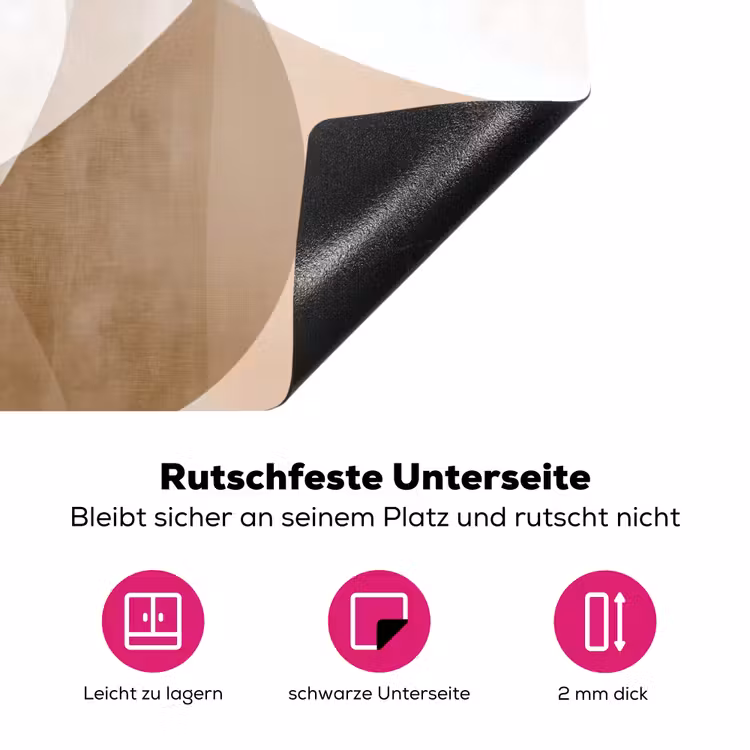 Ovale vormen - Transparant - Zachte overgang Inductie beschermer vinyl 3mm klein -zzzzzzz-lf-onderkant