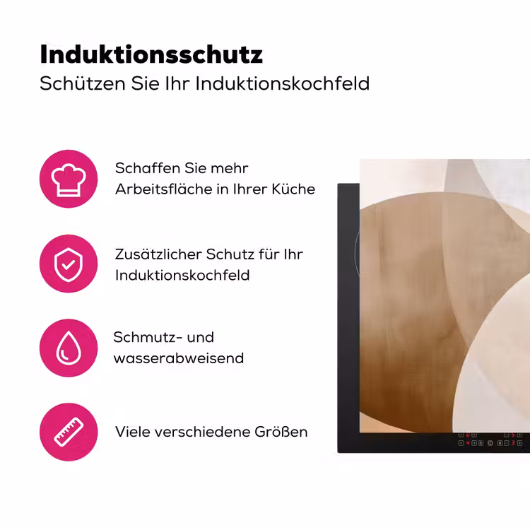 Ovale vormen - Transparant - Zachte overgang Inductie beschermer vinyl 3mm klein -zzzzzzz-lf-ups