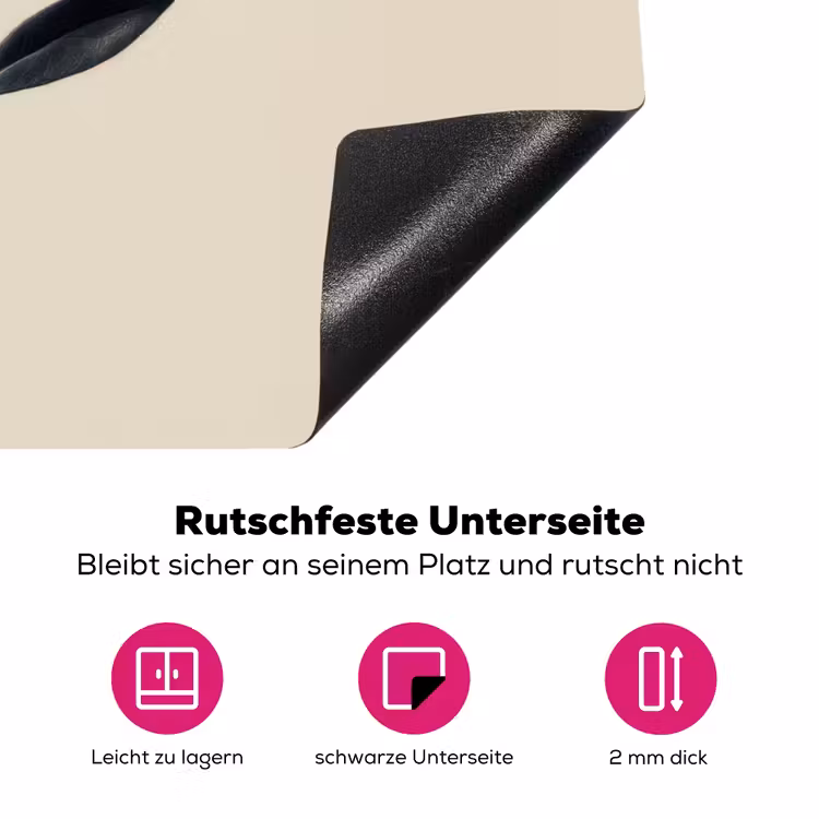 Ovaalvormige bladeren - Diep groen - Symmetrisch Inductie beschermer vinyl 3mm klein -zzzzzzz-lf-onderkant