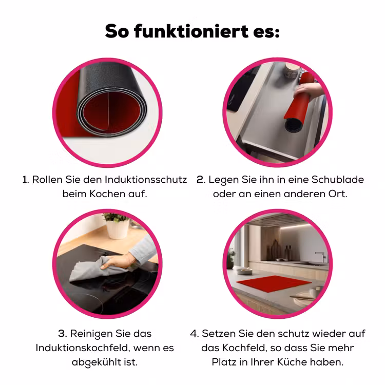 Oxblood - Maroon - Rood Inductie beschermer vinyl 3mm middel 274 -zzzzzzz-lf-werking