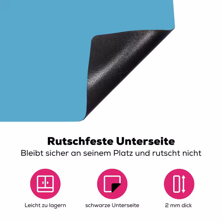 Ocean - Teal - Blauw Inductie beschermer vinyl 3mm middel 274 -zzzzzzz-lf-onderkant