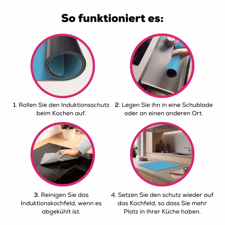 Ocean - Teal - Blauw Inductie beschermer vinyl 3mm middel 274 -zzzzzzz-lf-werking
