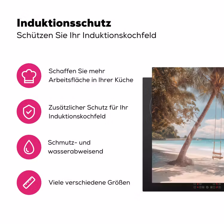 Palmboom - Schommel - Strand - Lucht Inductie beschermer vinyl 3mm klein -zzzzzzz-lf-ups