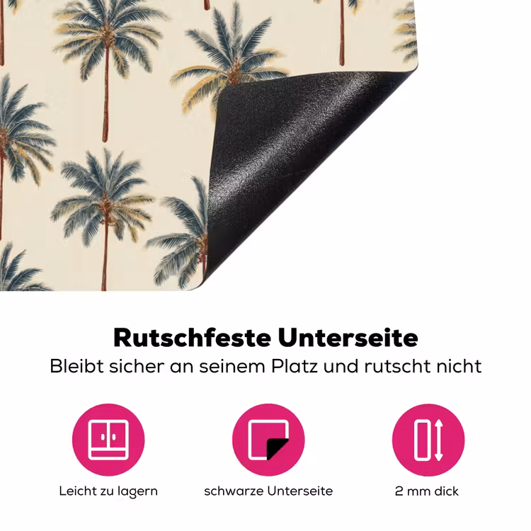 Palmbomen - Tropisch - Groen Inductie beschermer vinyl 3mm klein 276 -zzzzzzz-lf-onderkant