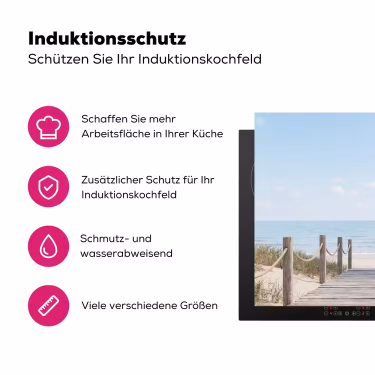 Palmbomen - Pad - Horizon Inductie beschermer vinyl 3mm klein -zzzzzzz-lf-ups