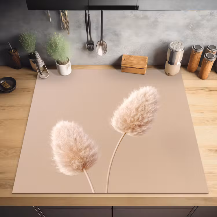 Pampas pluimen - Beige - Planten Inductie beschermer vinyl 3mm middel -sfeer5