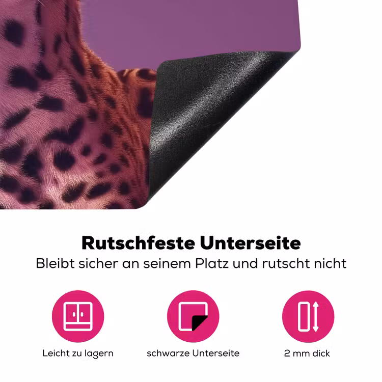 Panter - Zonnebril - Kauwgombel - Roze Inductie beschermer vinyl 3mm klein -zzzzzzz-lf-onderkant