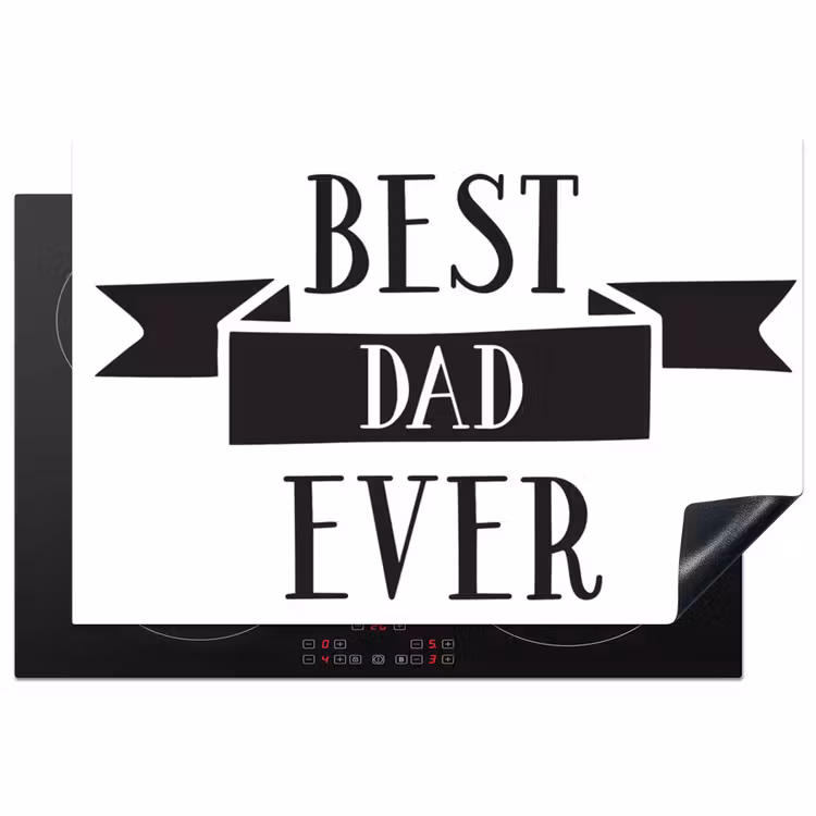 Papa - Quote - Beste papa Inductie beschermer vinyl 3mm klein -3d